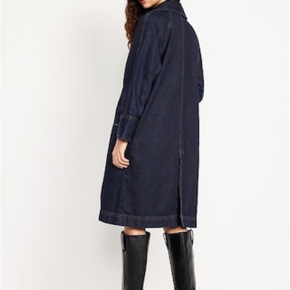 Old Navy Denim Trench Coat - Picture 2 of 2
